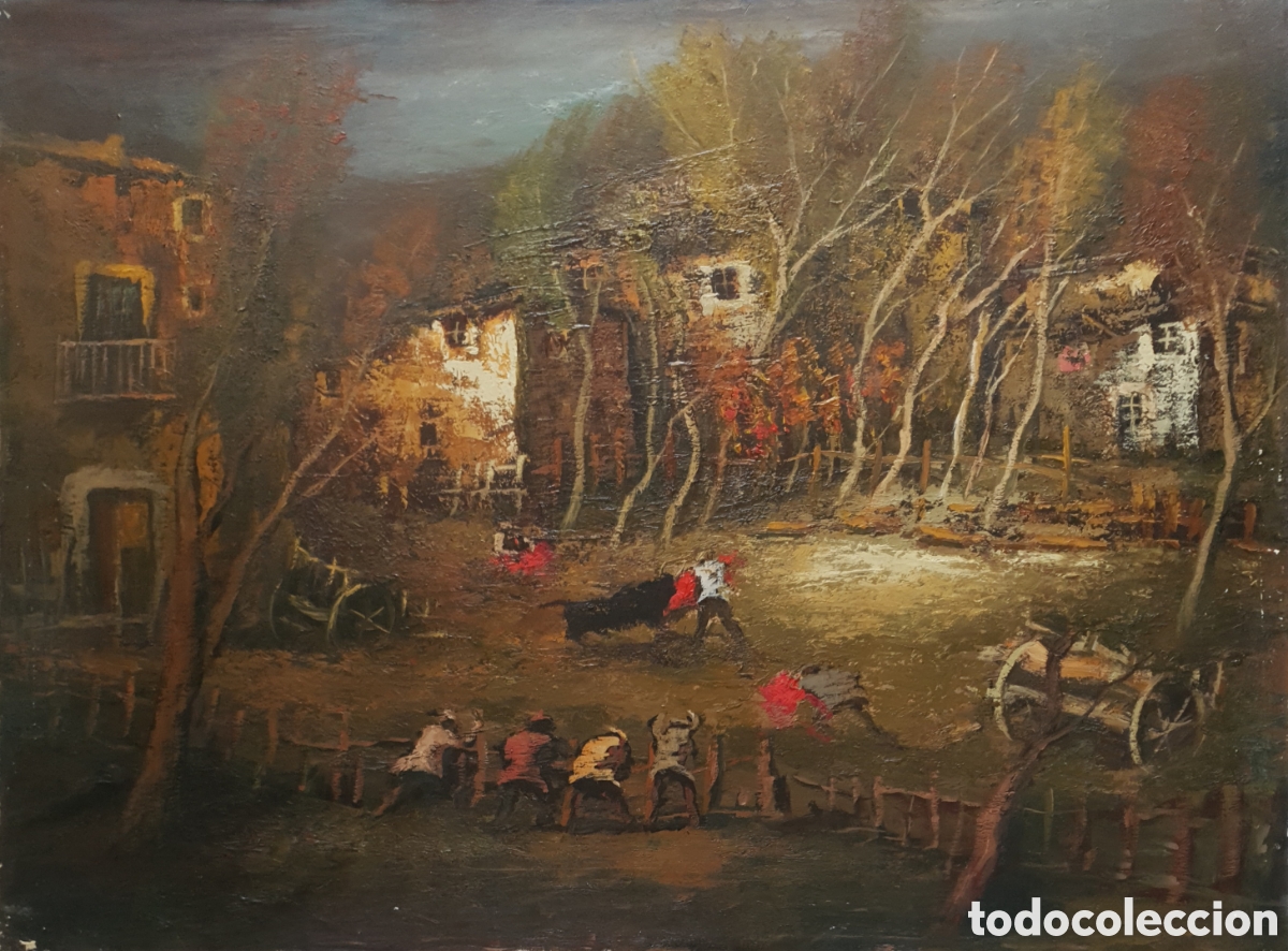Arte: Juan Escoda Corominas (Barcelona, 1920-2012) - La Capea.Oleo/Tela.Firmado.
