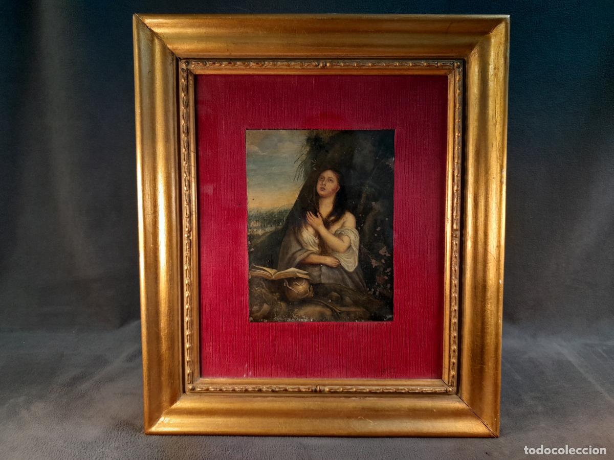 Art: C-2007. &Oacute;LEO SOBRE COBRE. MARIA MAGDALENA PENITENTE. SIGLO XVIII.