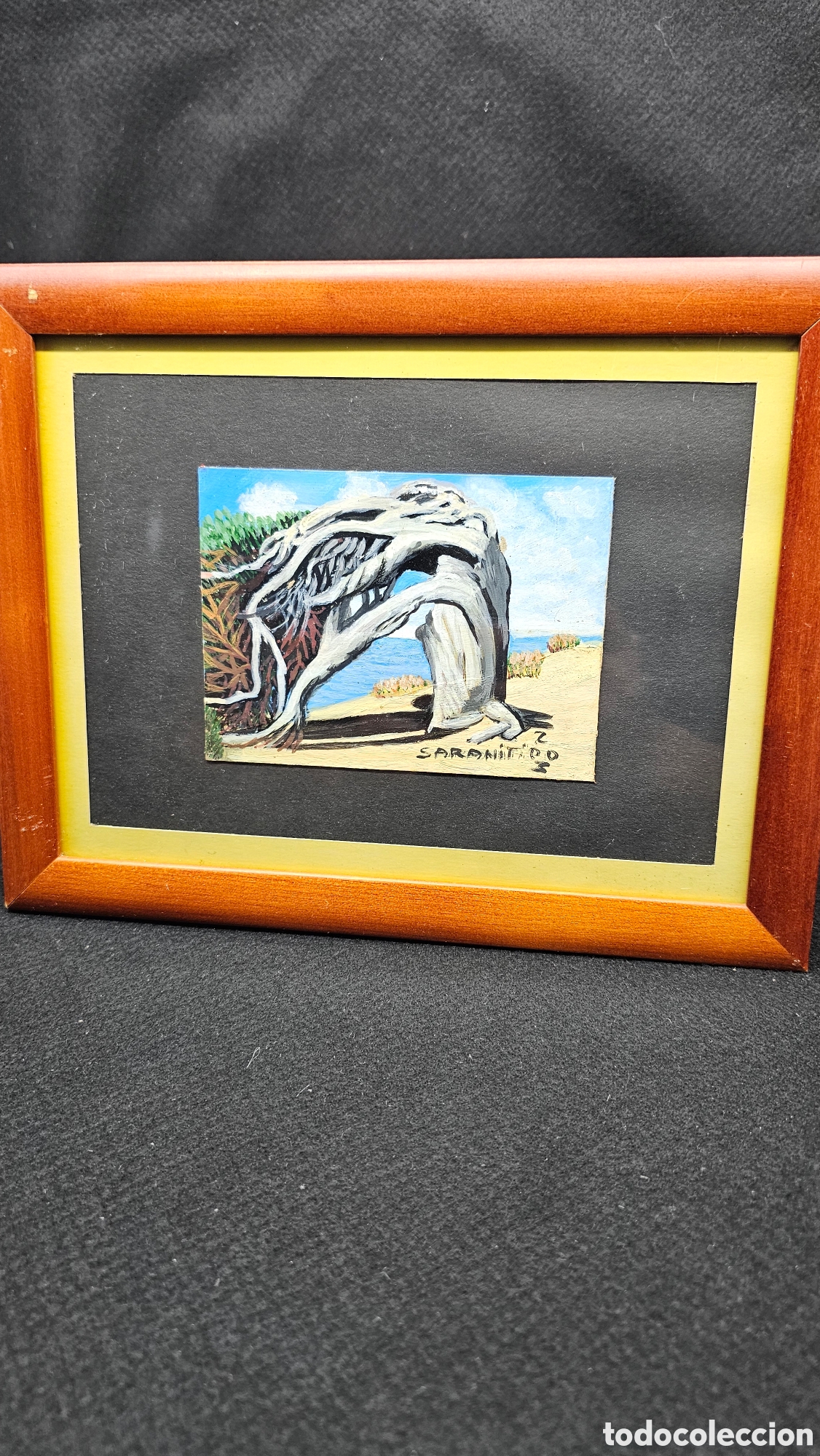 Arte: Pintura al &oacute;leo de la sabina del hierro