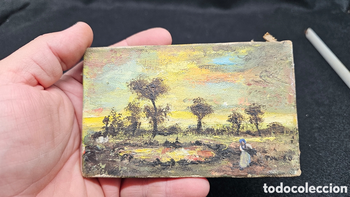 Arte: Antigua pintura al &oacute;leo en miniatura