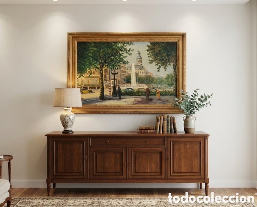 Arte: 105,5 x 67 cm ​&Oacute;leo sobre lienzo Paisaje urbano impresionista