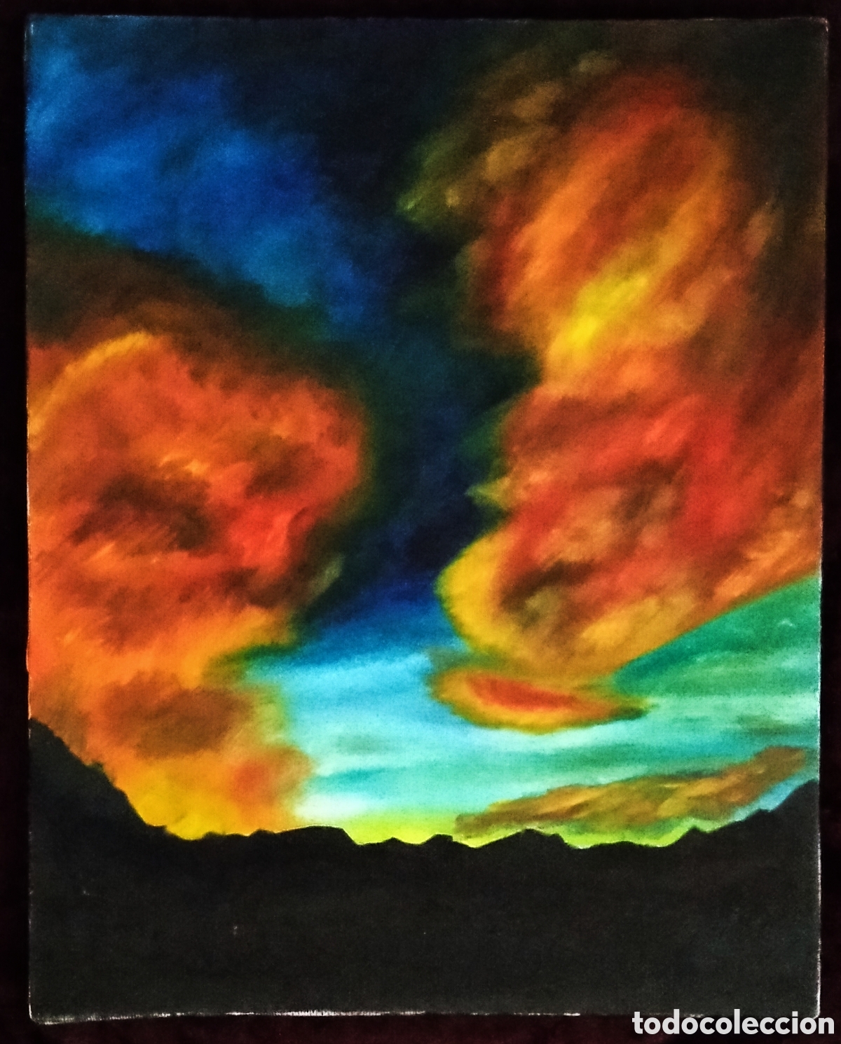 Arte: &Oacute;LEO s. LIENZO / (EXPRESIONISMO). PAISAJE; * CREP&Uacute;SCULO *. AN&Oacute;NIMO. PRECIOSA OBRA