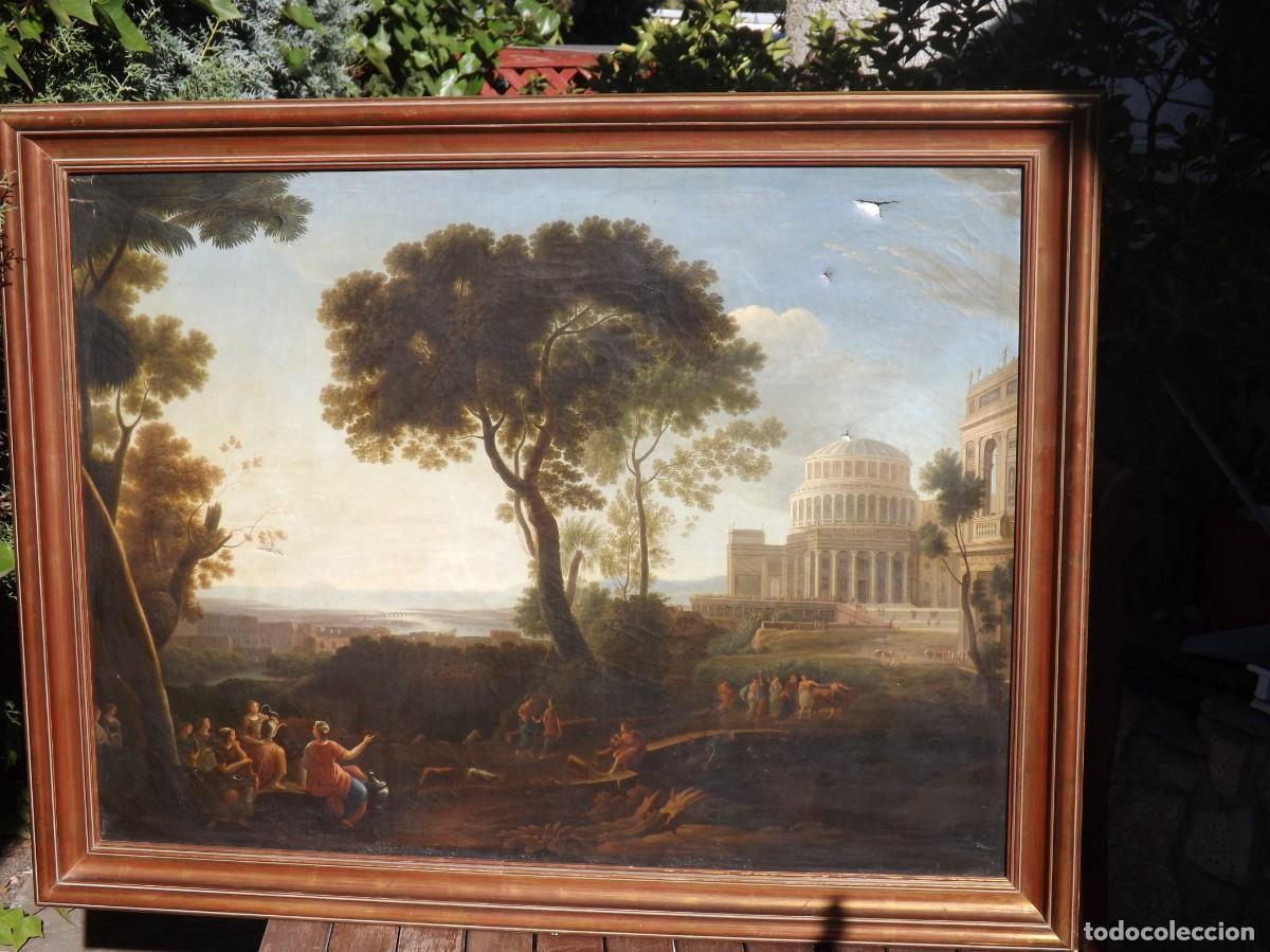 Arte: Vista de Delphi con procesi&oacute;n. A la manera de Claude Lorrain, segunda mitad del siglo XIX.
