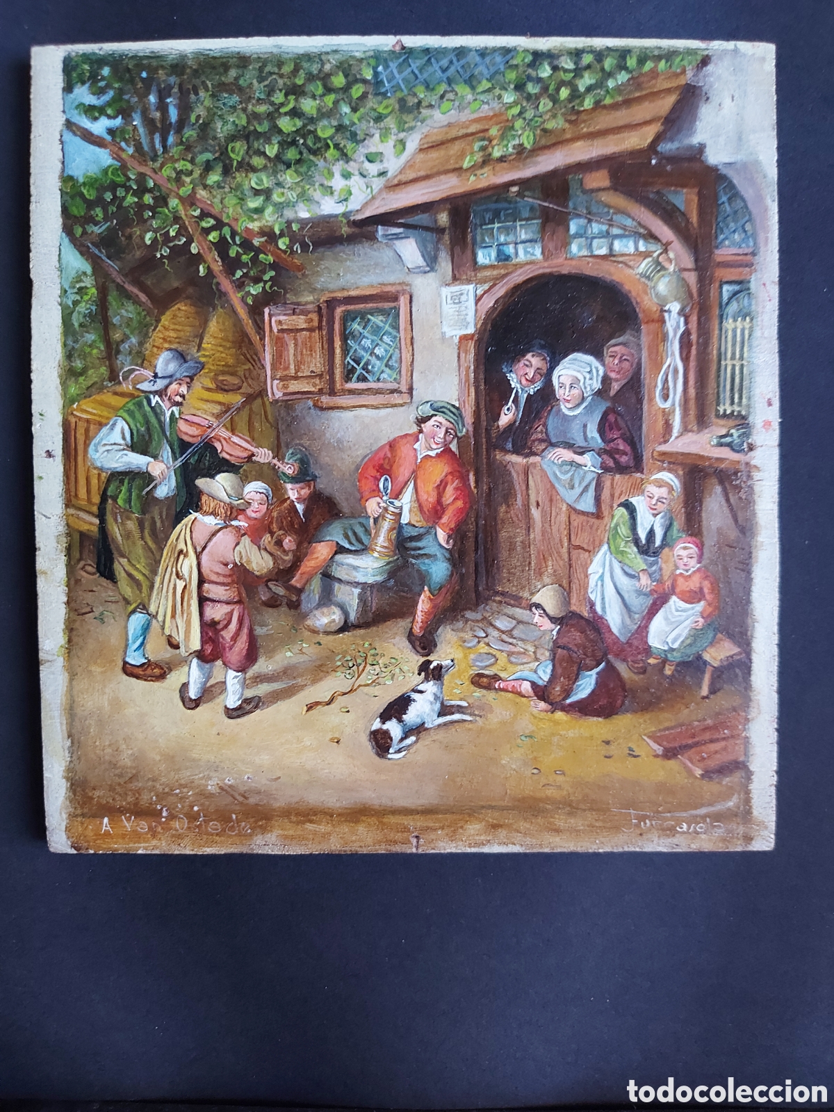 Arte: FURRASOLA &rdquo;ESCENA CAMPESTRE EPOCA&rdquo; OLEO