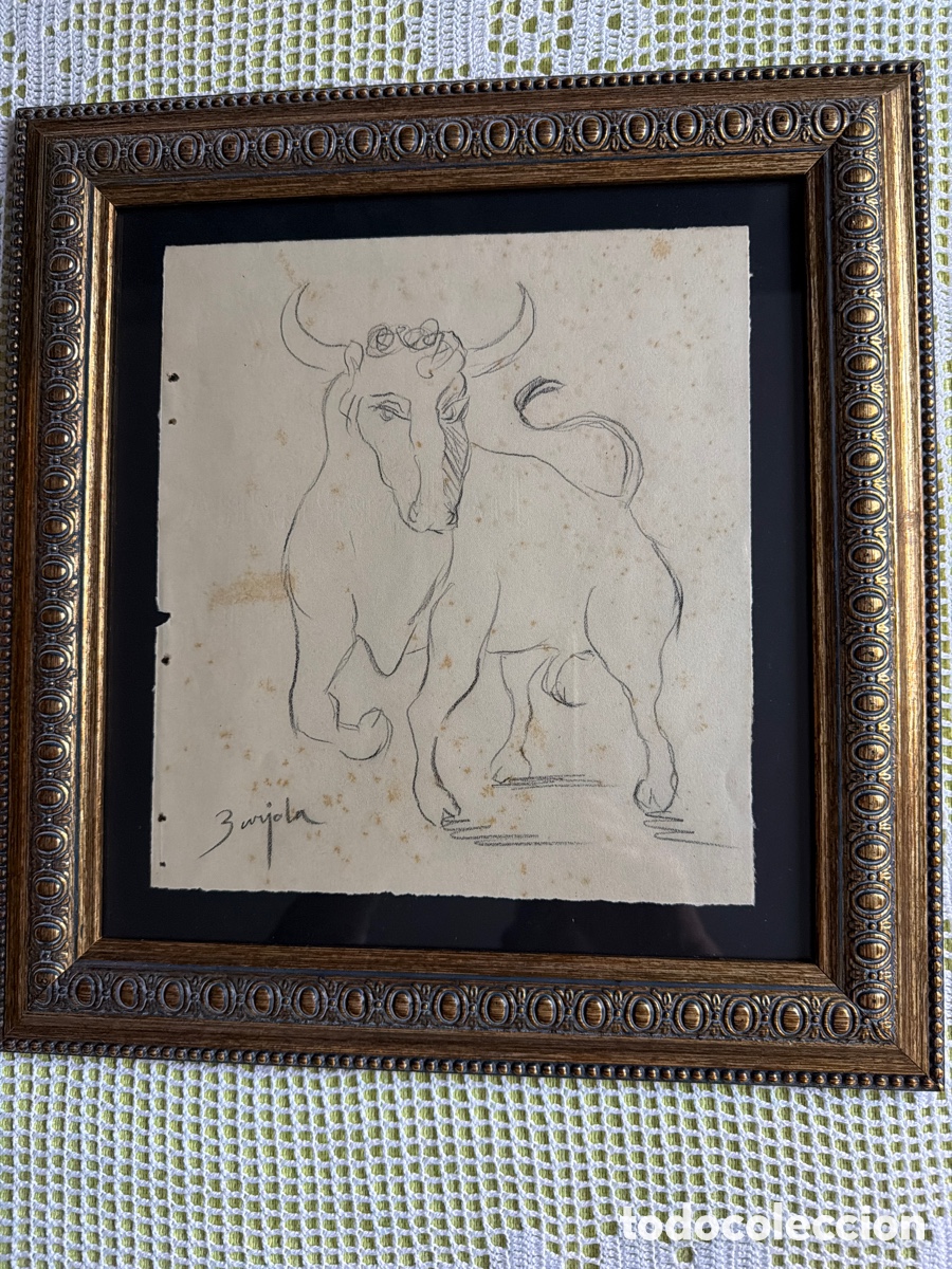 Arte: BARJOLA. &ldquo;Toro&rdquo;. Dibujo de grafito.