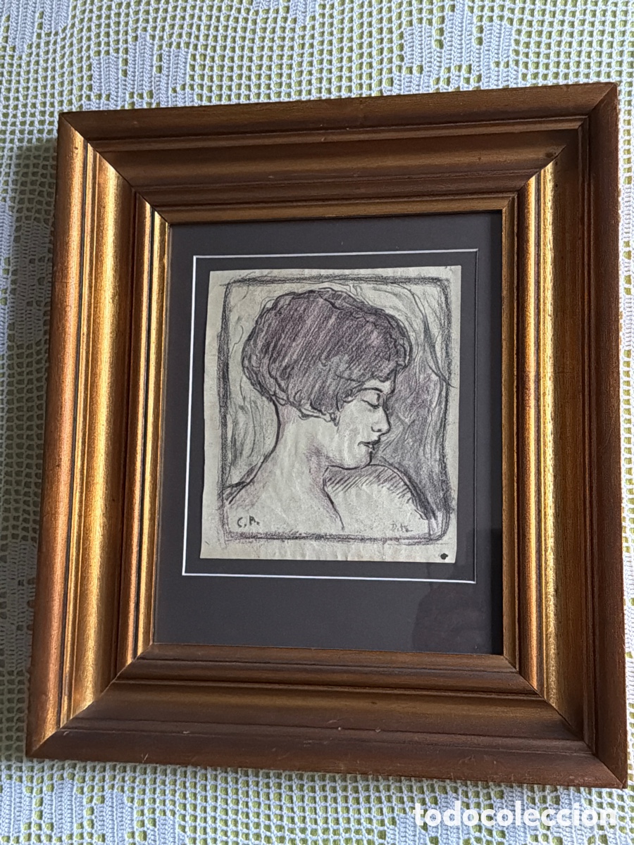 Arte: C. P. &ldquo;Retrato de Rita?&rdquo;. Dibujo coloreado.