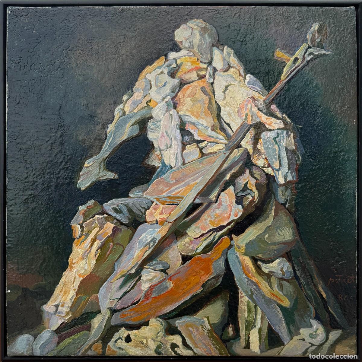 Arte: Antoni Pitxot Soler - Oleo surrealista mineral firmado y fechado 1986 - Entorno Dali