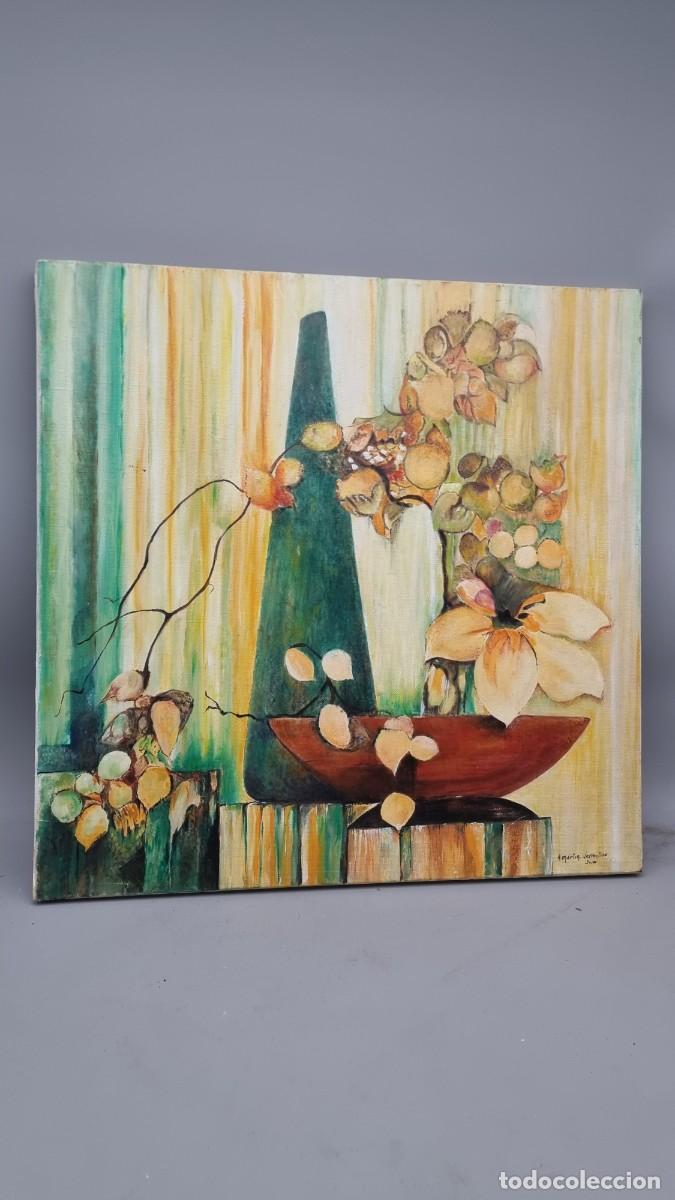 Arte: Bodeg&oacute;n firmado sobre lienzo 50 x 50 cm
