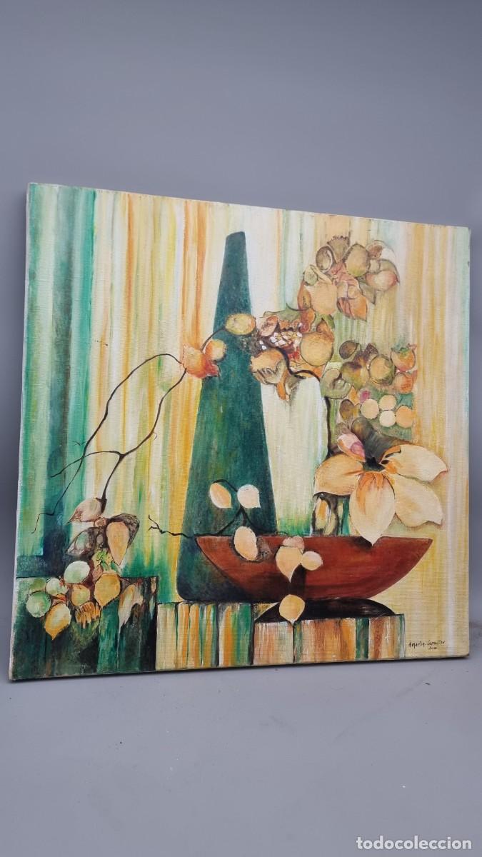 Arte: Bodeg&oacute;n firmado sobre lienzo 50 x 50 cm - Foto 6