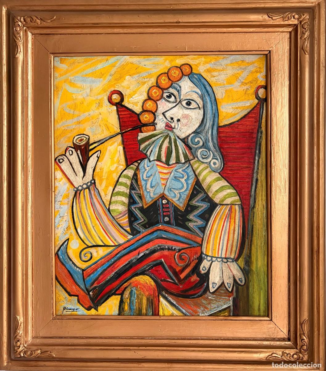 Arte: Antigua pintura al &oacute;leo Pablo Picasso - 28.3&rdquo; &times; 32,3&rdquo;