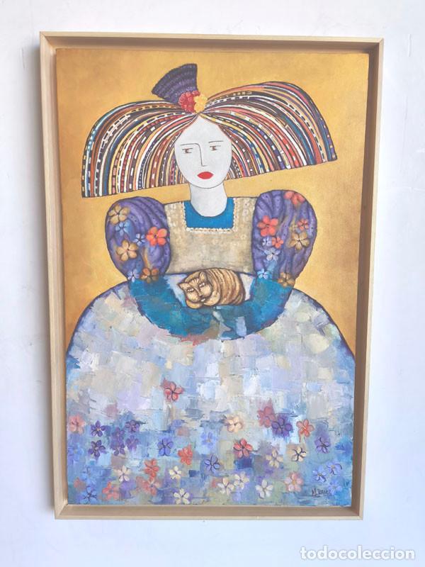 Arte: CUADRO PINTURA AL OLEO MOTIVO MENINA