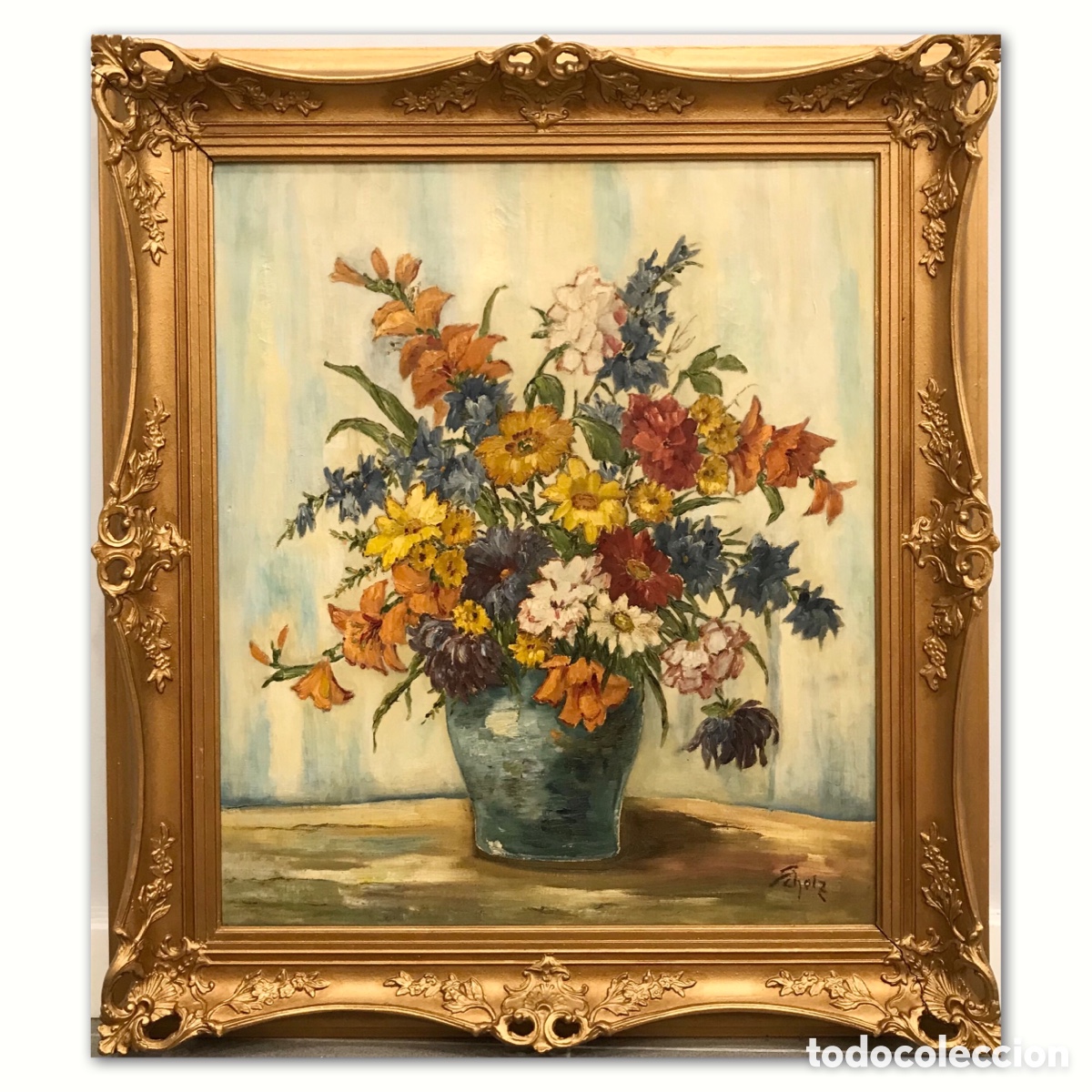 Arte: &ldquo;Vir&aacute;gcsend&eacute;let&rdquo; Erik Scholz (1926-1995), mediados del S.XX, 88x80x7cm