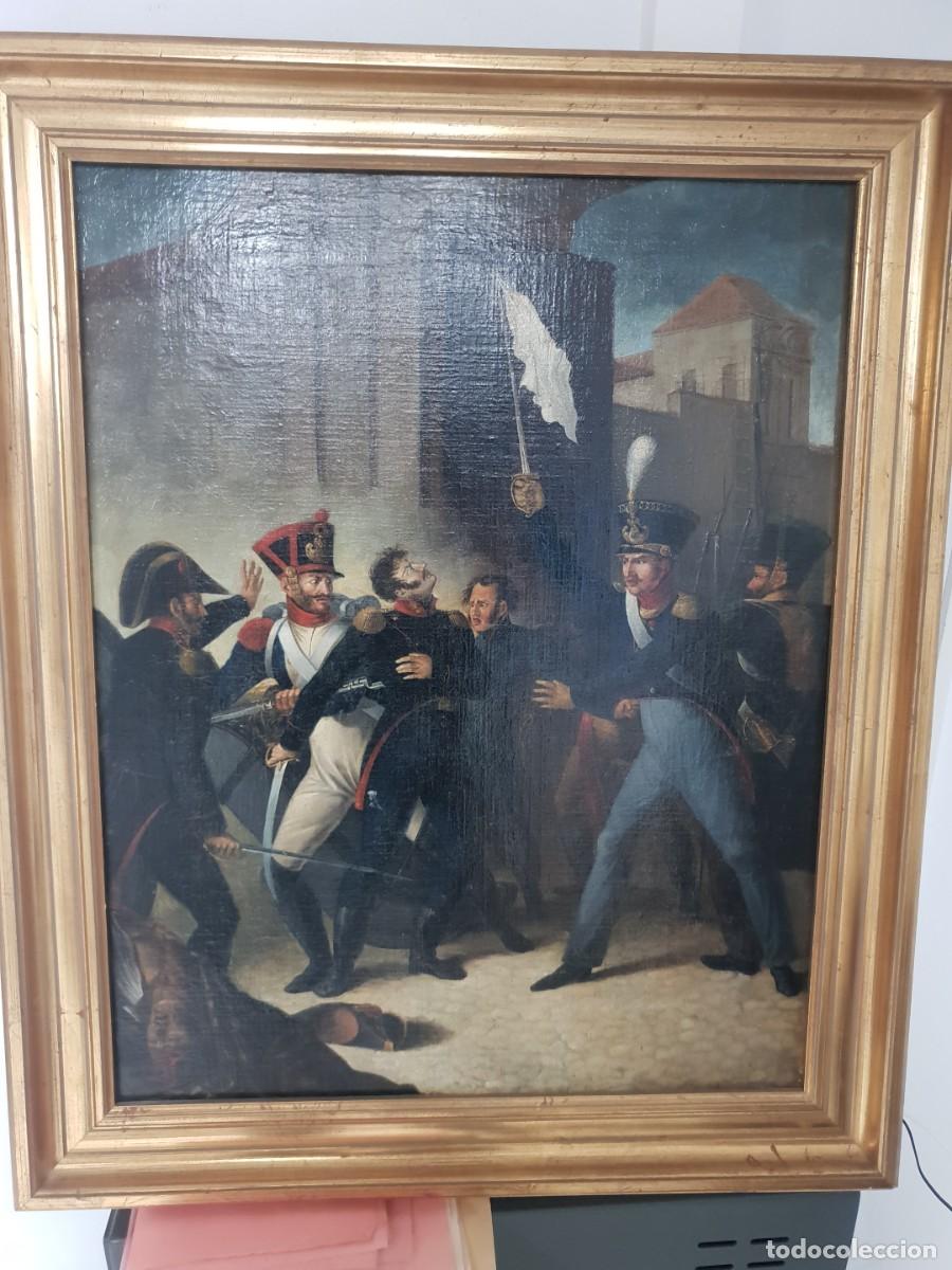 Arte: Oleo sobre lienzo siglo xix rendicion de bailen