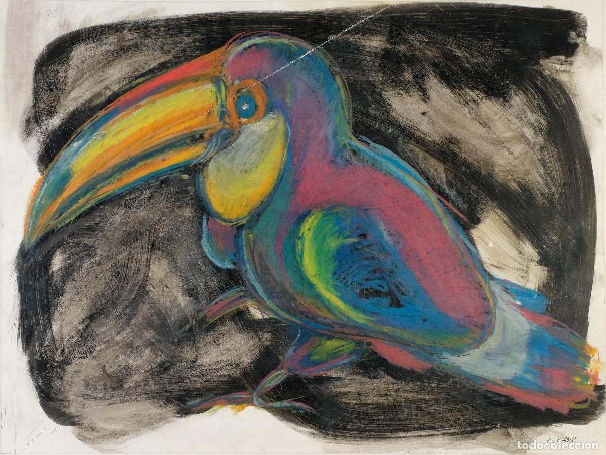 Arte: ALFREDO LANZ (MADRID, 1945) &Oacute;LEO SOBRE PAPEL TUC&Aacute;N FIMADO.