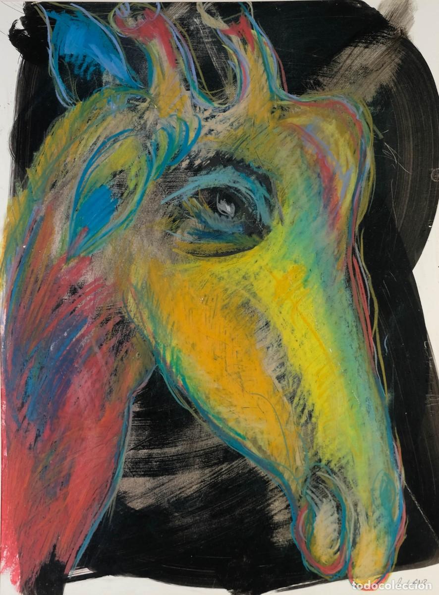 Arte: ALFREDO LANZ (MADRID, 1945) &Oacute;LEO SOBRE PAPEL CABALLO FIMADO