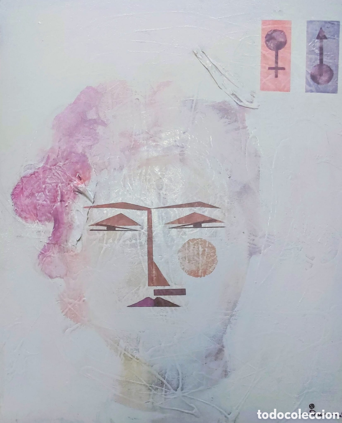 Arte: ALBERT SURIS OLEO TELA.MIXTO 55X46 A&Ntilde;O 2001 HOMA Y DONA