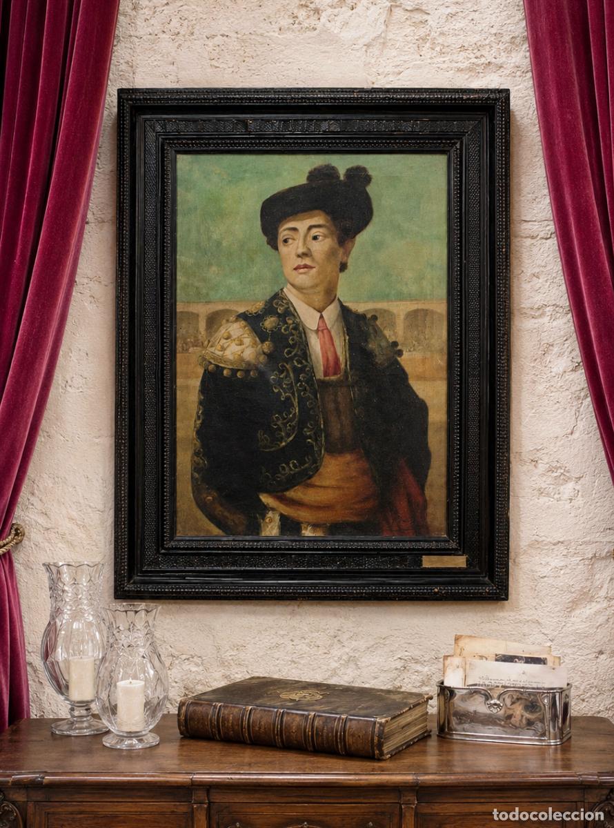 Arte: Manuel Cabral Bejarano, Retrato de Torero. Oleo sobre lienzo. Siglo XIX