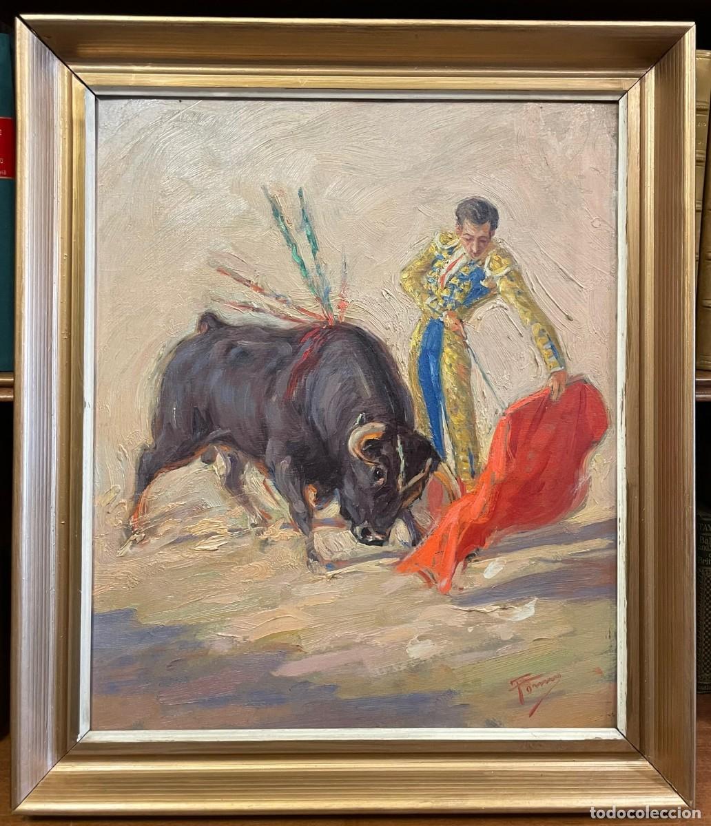 Arte: Pareja de &Oacute;leos Originales de Federico Tormo Monz&oacute;. Toreros. Tauromaquia