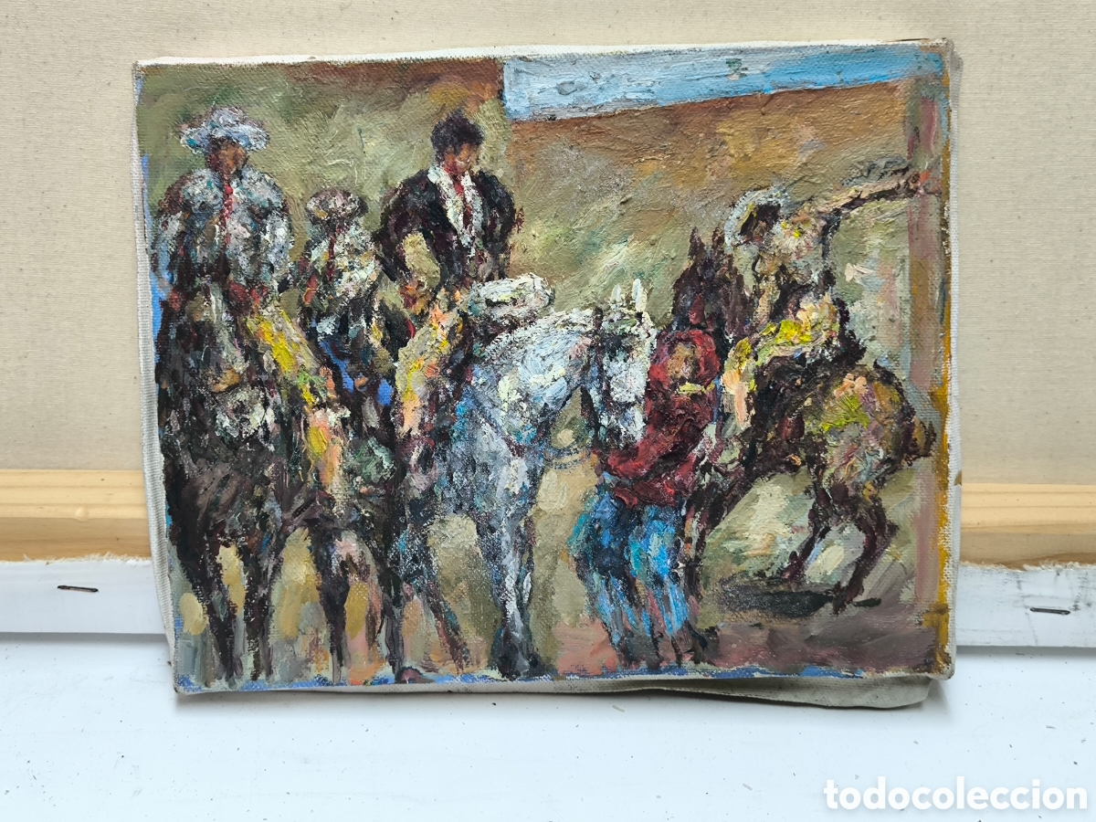 Arte: Gente a caballo ( hecho a mano )