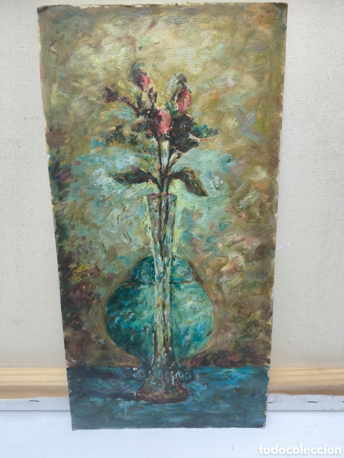 Arte: Bodeg&oacute;n floral &ndash; &Oacute;leo sobre cart&oacute;n