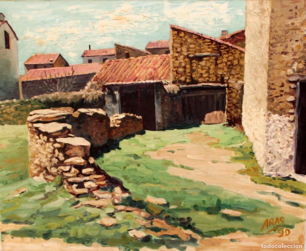 Arte: ESCUELA VALENCIANA (AUTOR DESCONOCIDO) OLEO SOBRE TELA DEL A&Ntilde;O 1990. EL CORRAL DE PIEDRA