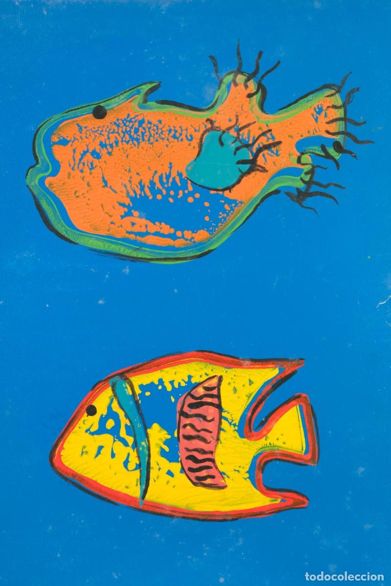 Arte: &Oacute;LEO SOBRE PAPEL PECES