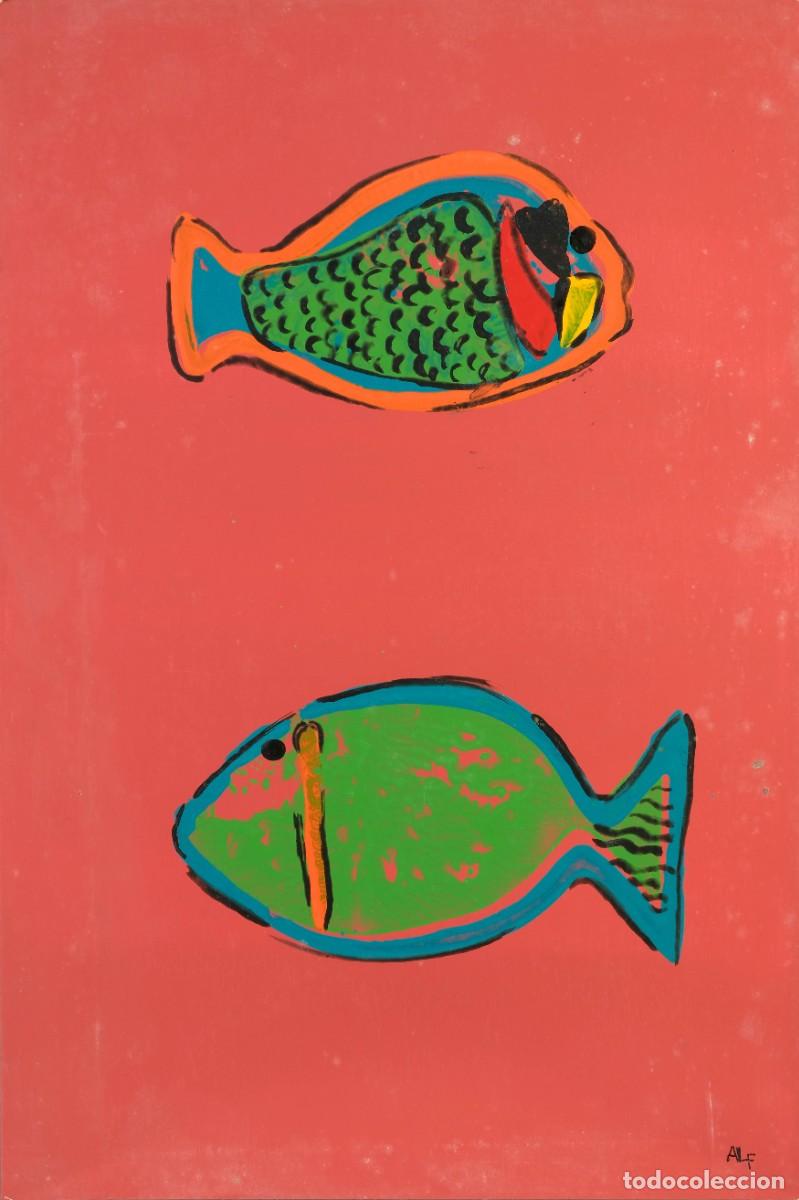 Arte: &Oacute;LEO SOBRE PAPEL PECES