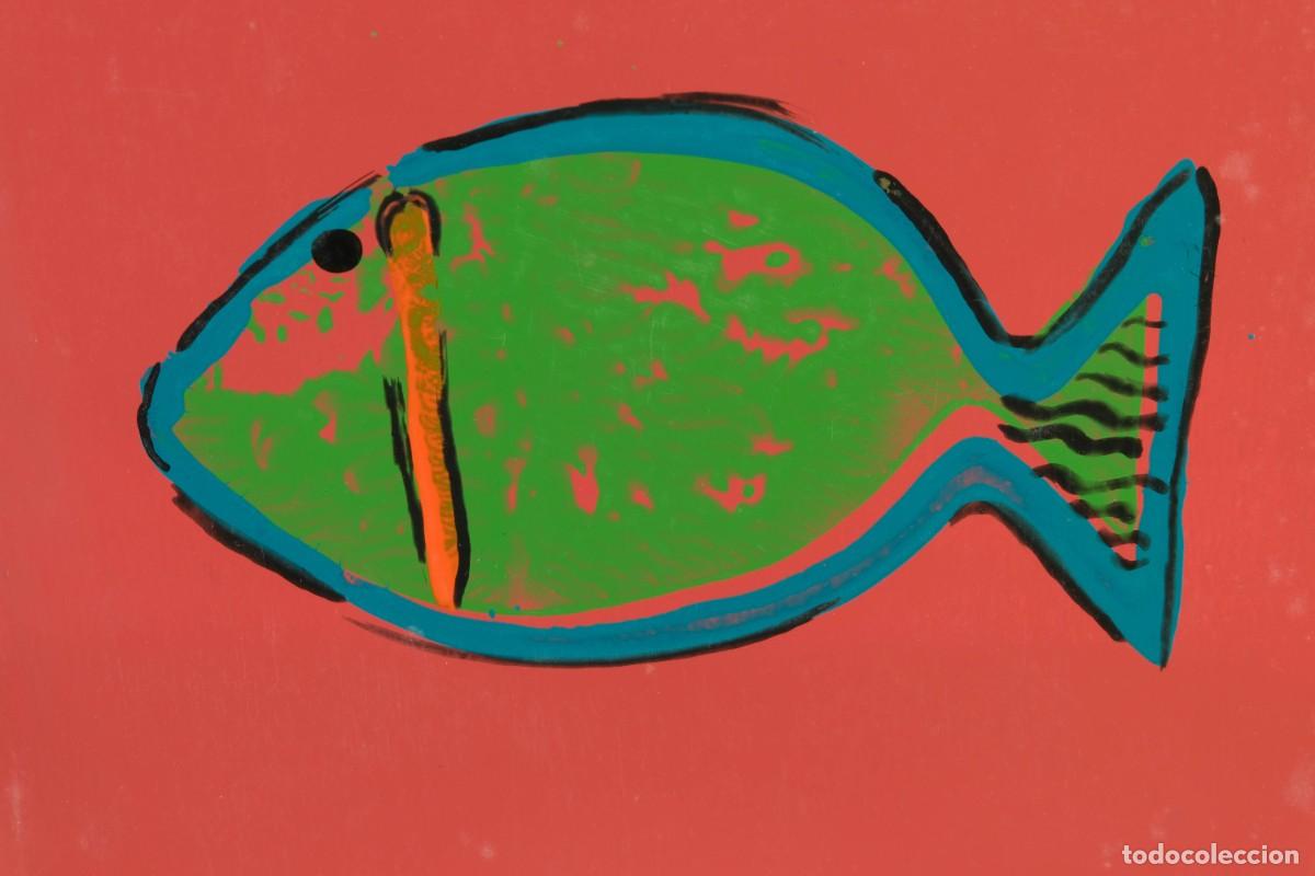 Arte: &Oacute;LEO SOBRE PAPEL PECES - Foto 4