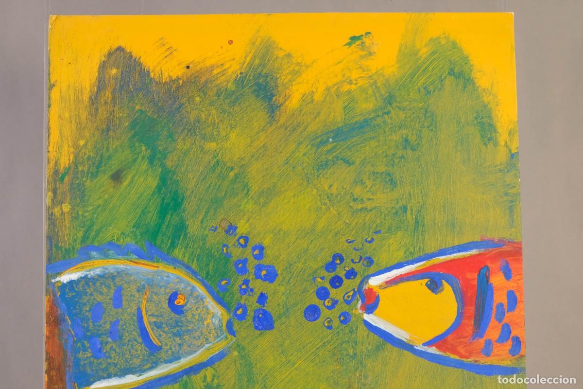 Arte: GOUACHE SOBRE PAPEL PECES - Foto 3