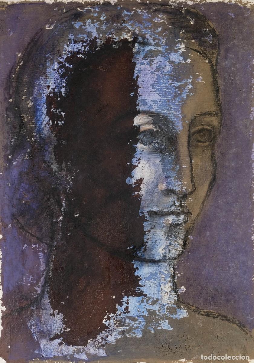 Arte: &Oacute;LEO SOBRE PAPEL ROSTRO MASCULINO