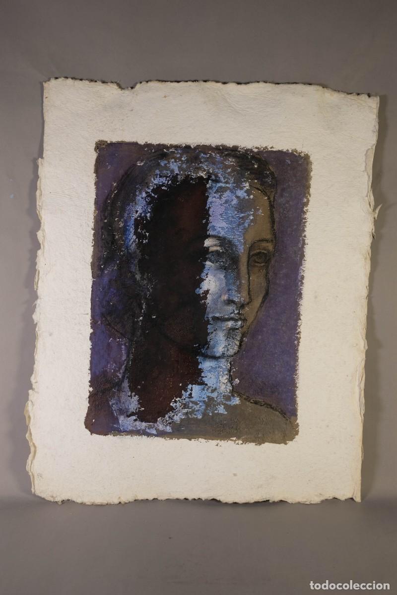 Arte: &Oacute;LEO SOBRE PAPEL ROSTRO MASCULINO - Foto 2