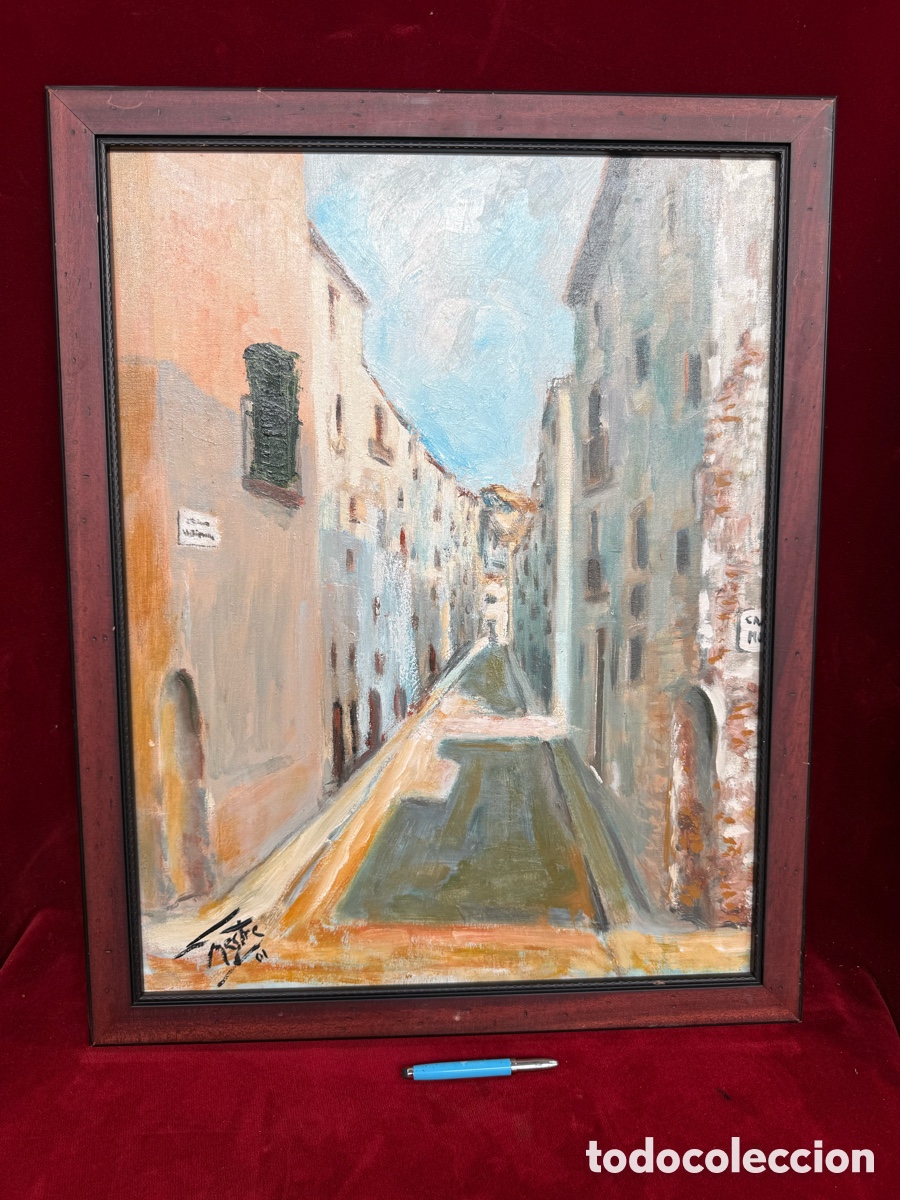 Arte: Antiguo cuadro oleo sobre lienzo firmado Mestre!