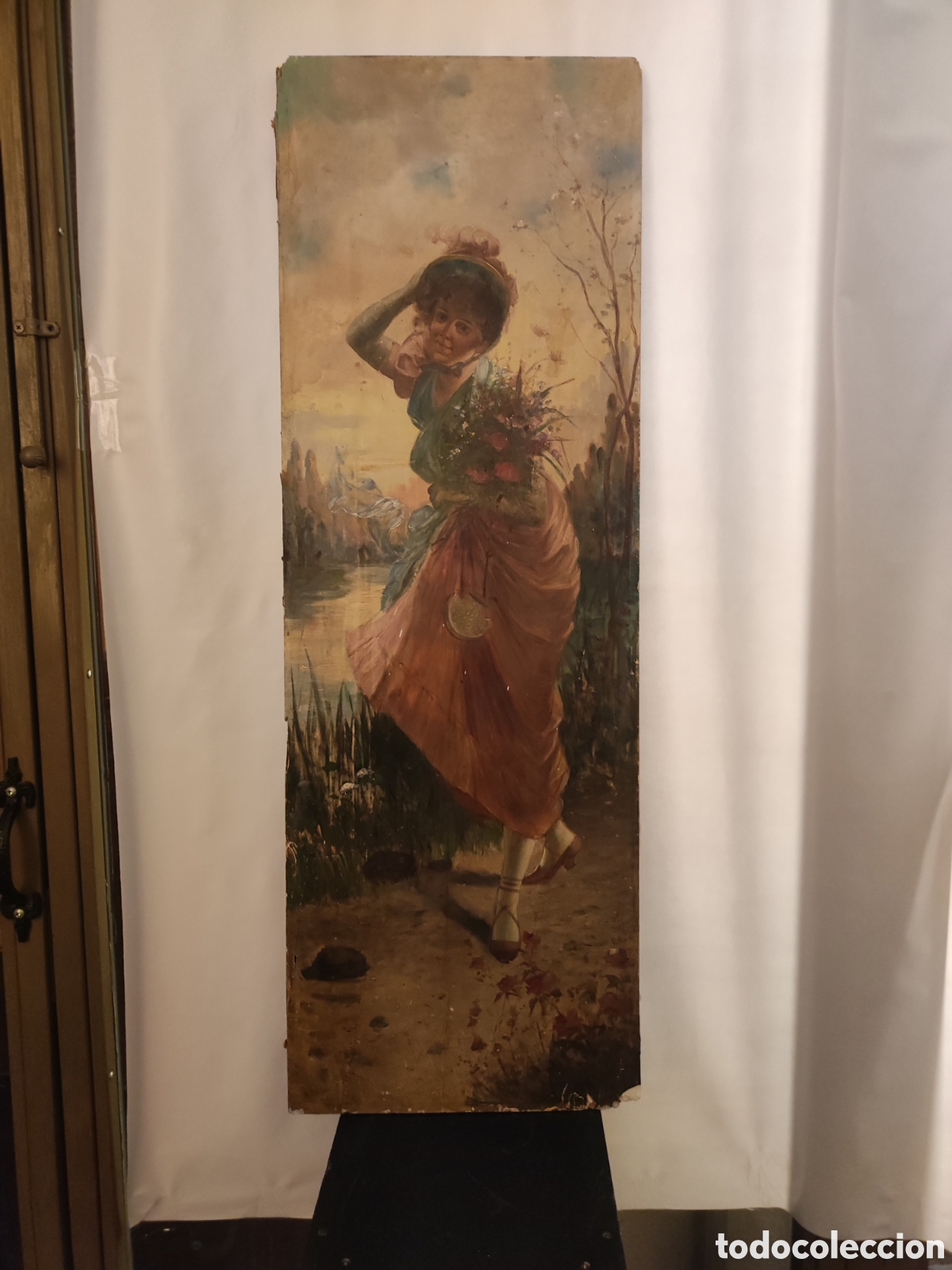 Arte: Mujer recogiendo flores - Foto 1