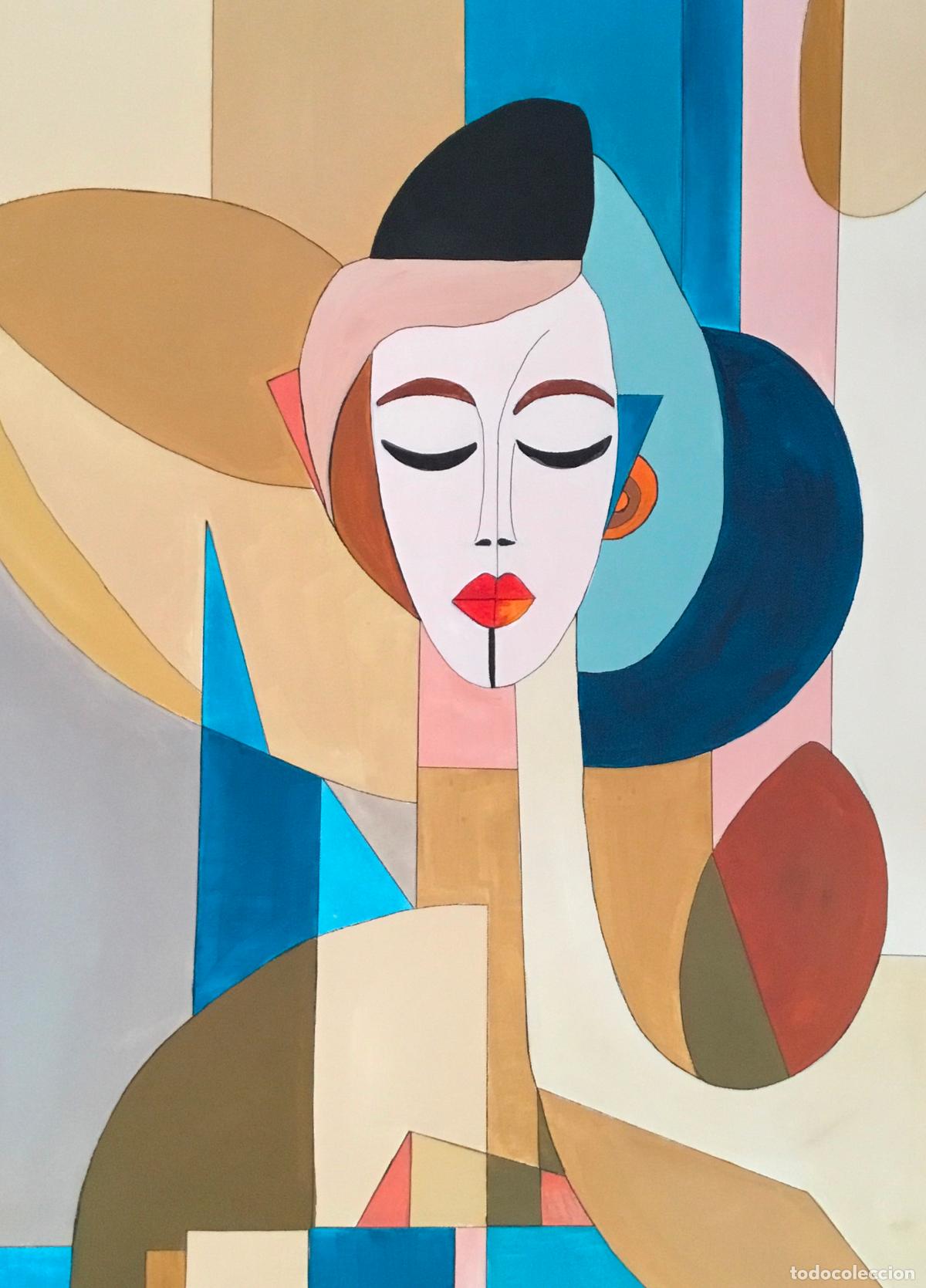 Arte: Art dec&oacute; Hour. Acr&iacute;lico sobre lienzo. 70 cm x 50 cm.