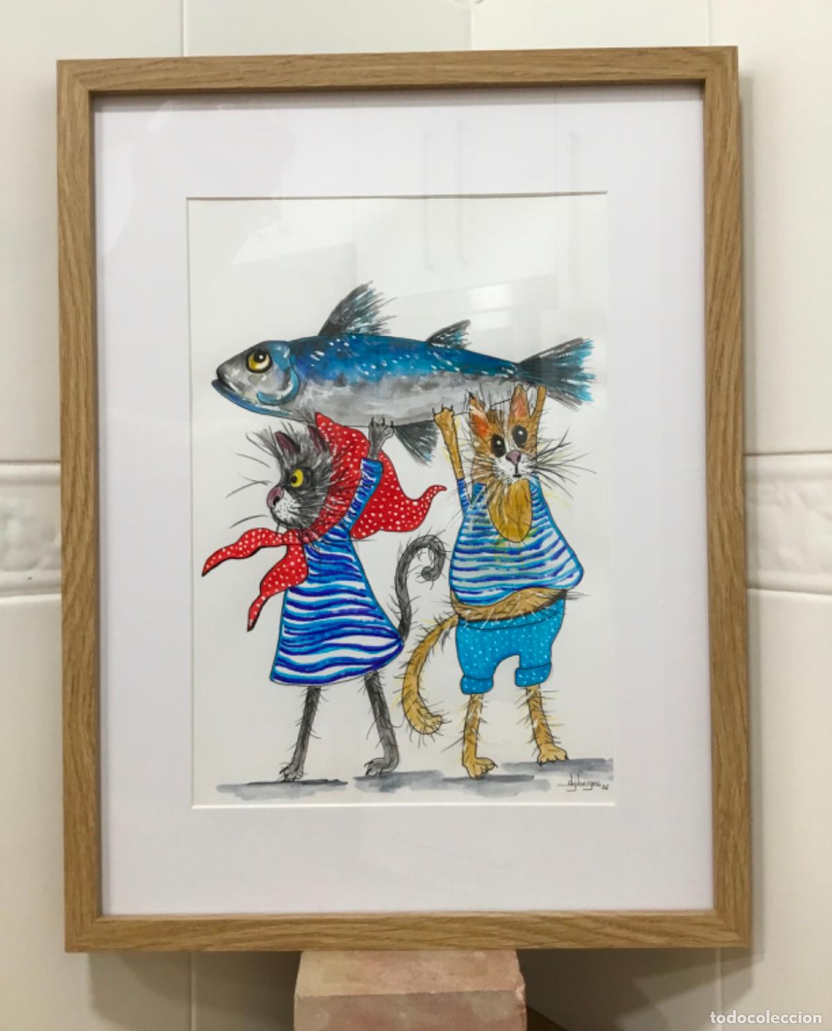 Arte: Sardina malague&ntilde;a. Acr&iacute;lico sobre papel
