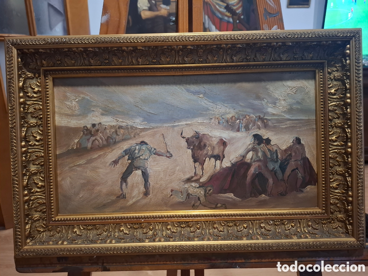 Arte: Oleo sobre tabla costumbrista 53x34