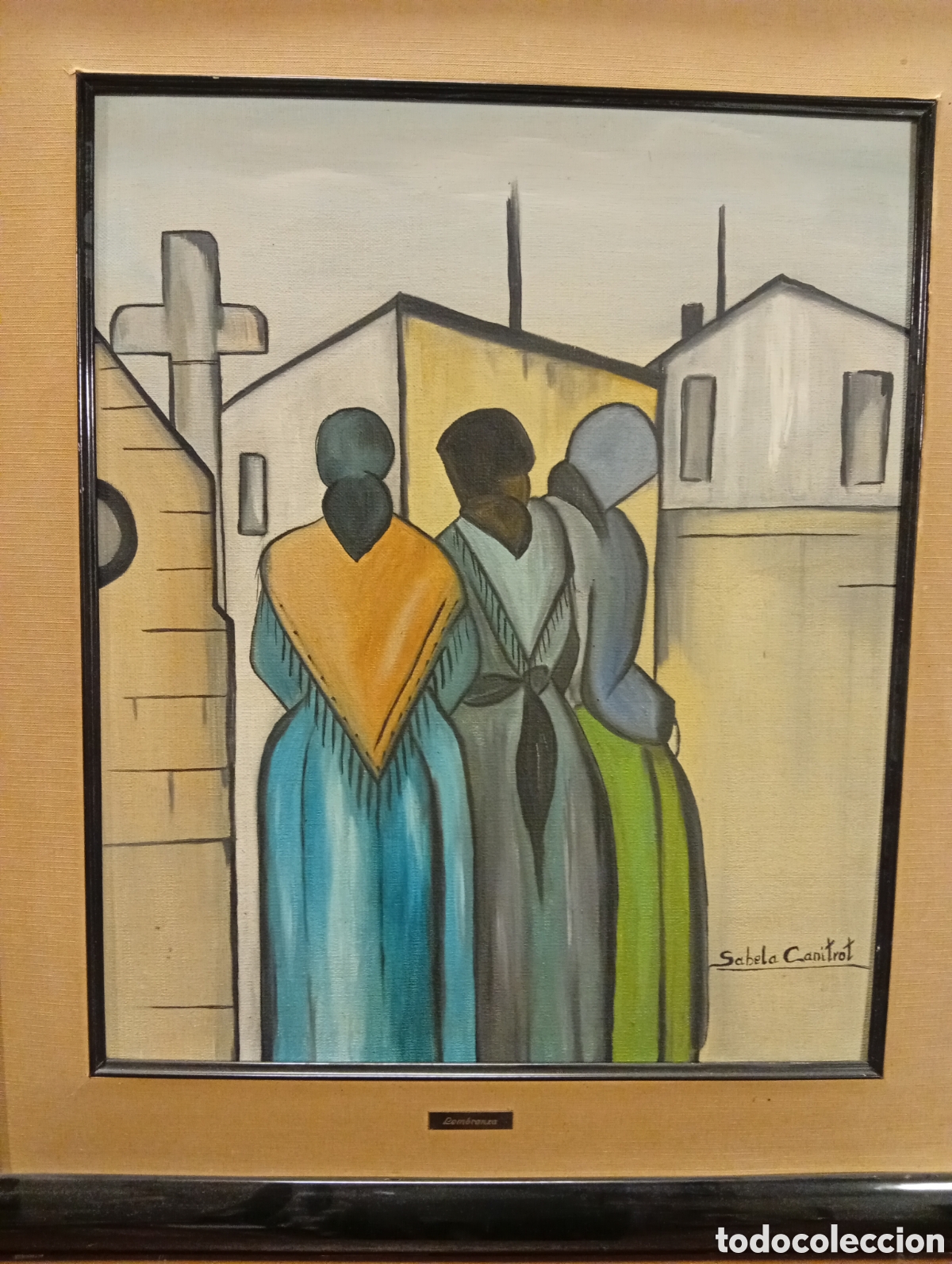 Arte: Pintura gallega oleo lienzo de Sabela Canitrot (+ villagarcia)