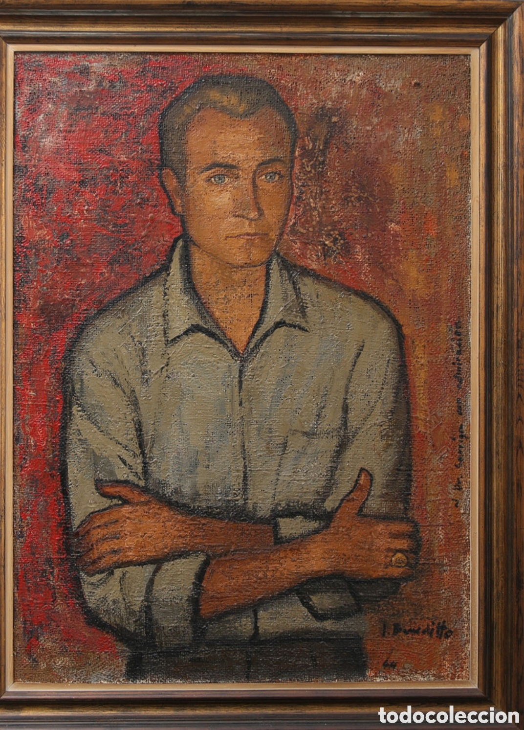 Arte: GRUPO PARPALL&Oacute; Jos&eacute; Marcelo BENEDITTO (Valencia,1923 - Barcelona?) &rdquo;Retrato del Dr. Garriga&rdquo; 1964