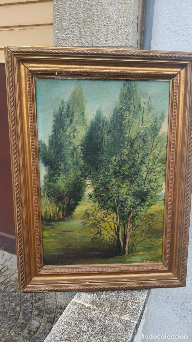 Arte: Peinture sur bois sign&eacute;e louisines