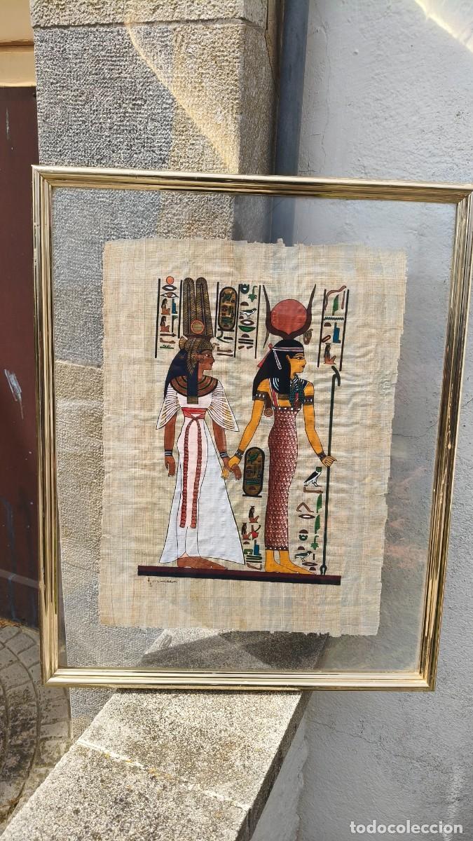 Arte: Papyrus moderne peint &agrave; la main original