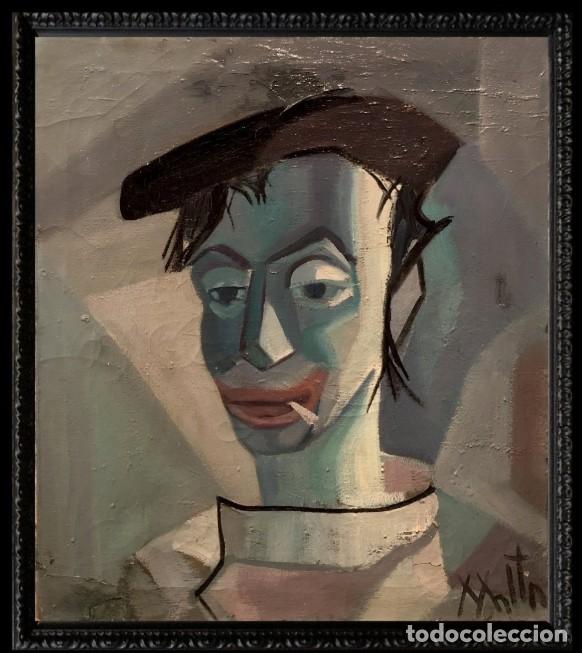 Arte: JOS&Eacute; MART&Iacute;N HIDALGO (1943) - RETRATO DE UN PAYASO CON CIGARRO