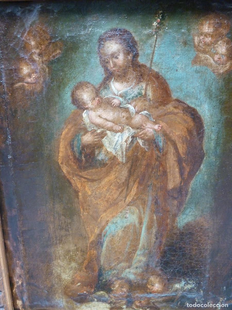 Kunst: San Jos&eacute; con el Ni&ntilde;o, siglo XVIII &oacute;leo/lienzo