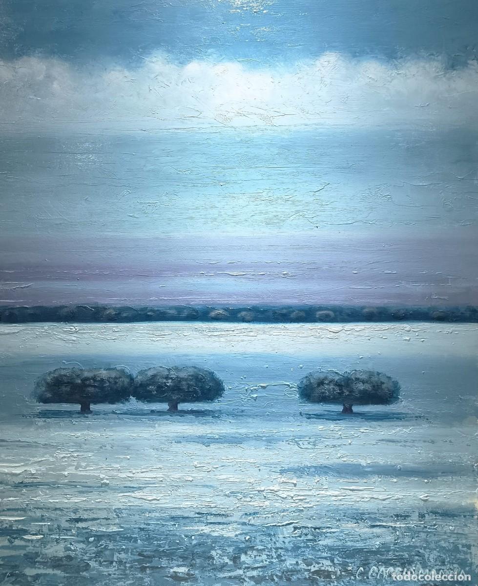 Arte: CUADRO &Oacute;LEO &rdquo;NIEVE Y ENCINAS&rdquo;