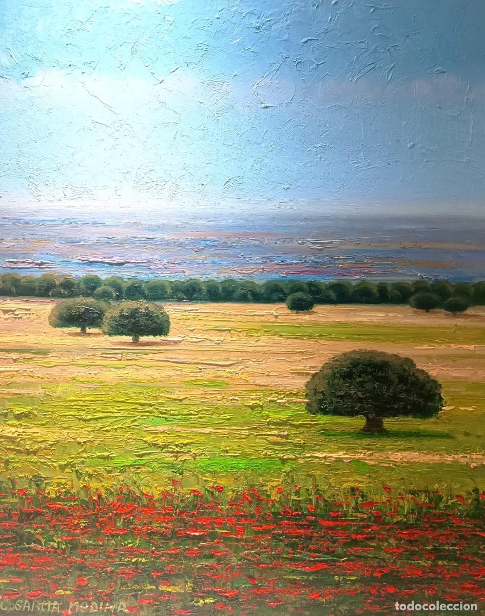 Arte: CUADRO &Oacute;LEO &rdquo;AMAPOLAS Y ENCINAS&rdquo; - Foto 1