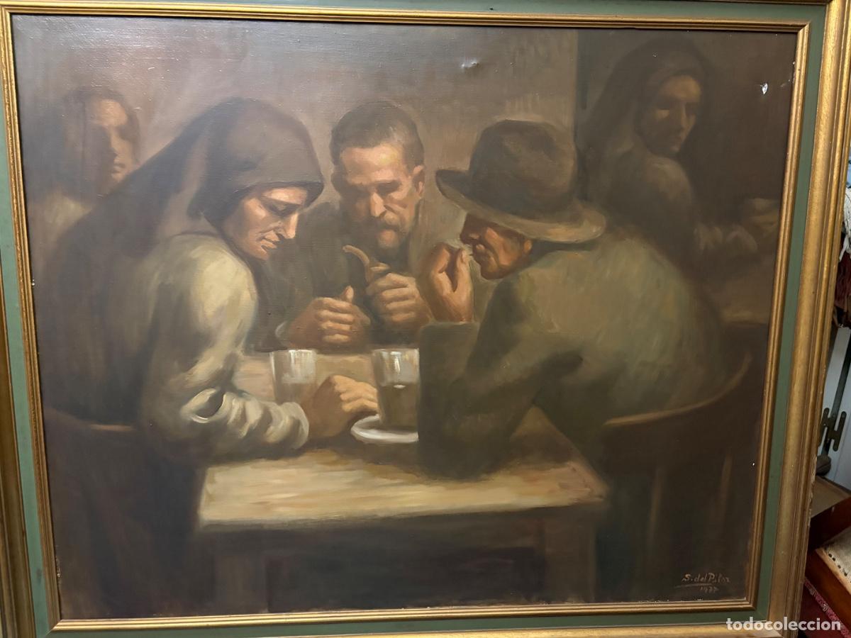 Arte: Taberna canaria por Servando del Pilar (Villacast&iacute;n, Segovia 1903 -Madrid 1990)