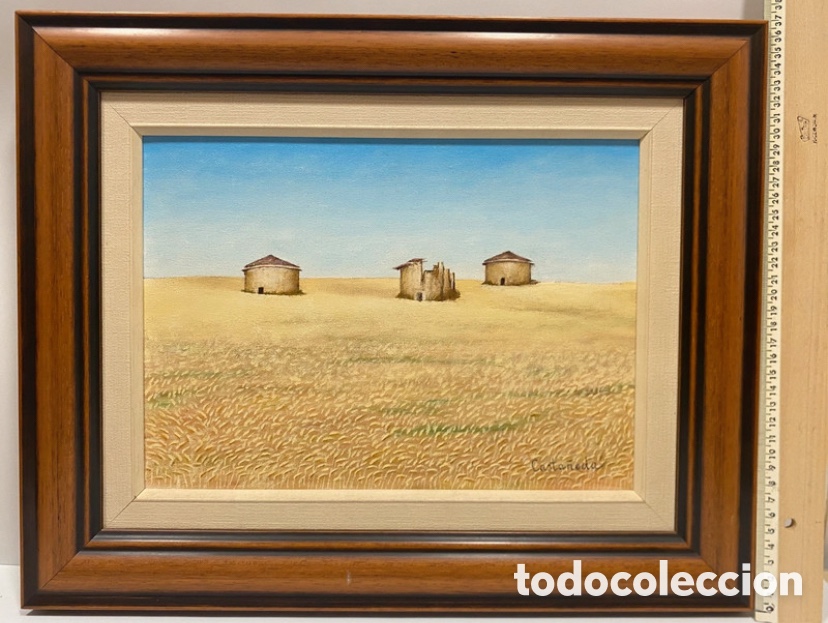Arte: Cuadro Oleo, Firma Casta&ntilde;eda. Marco de madera