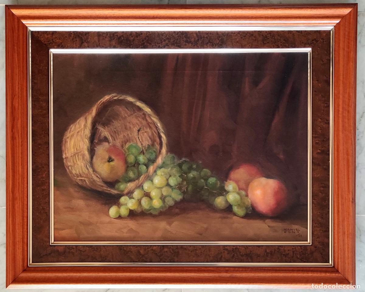 Arte: &Oacute;leo sobre lienzo &ndash; Bodeg&oacute;n - Manuel Bono - 1988