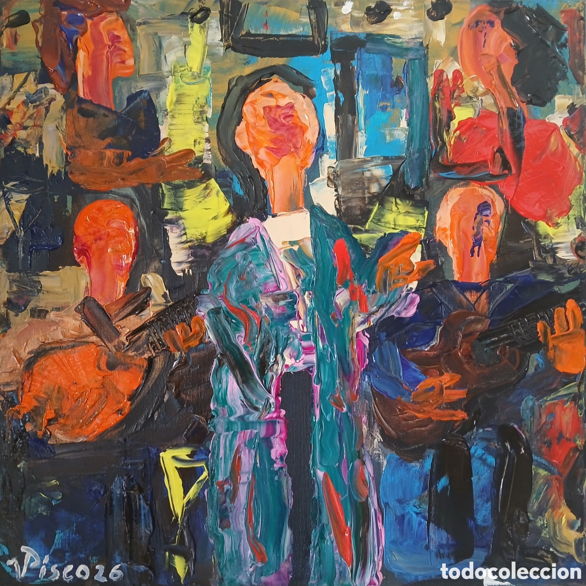 Arte: Noites de alfama, acr&iacute;lico sobre tela