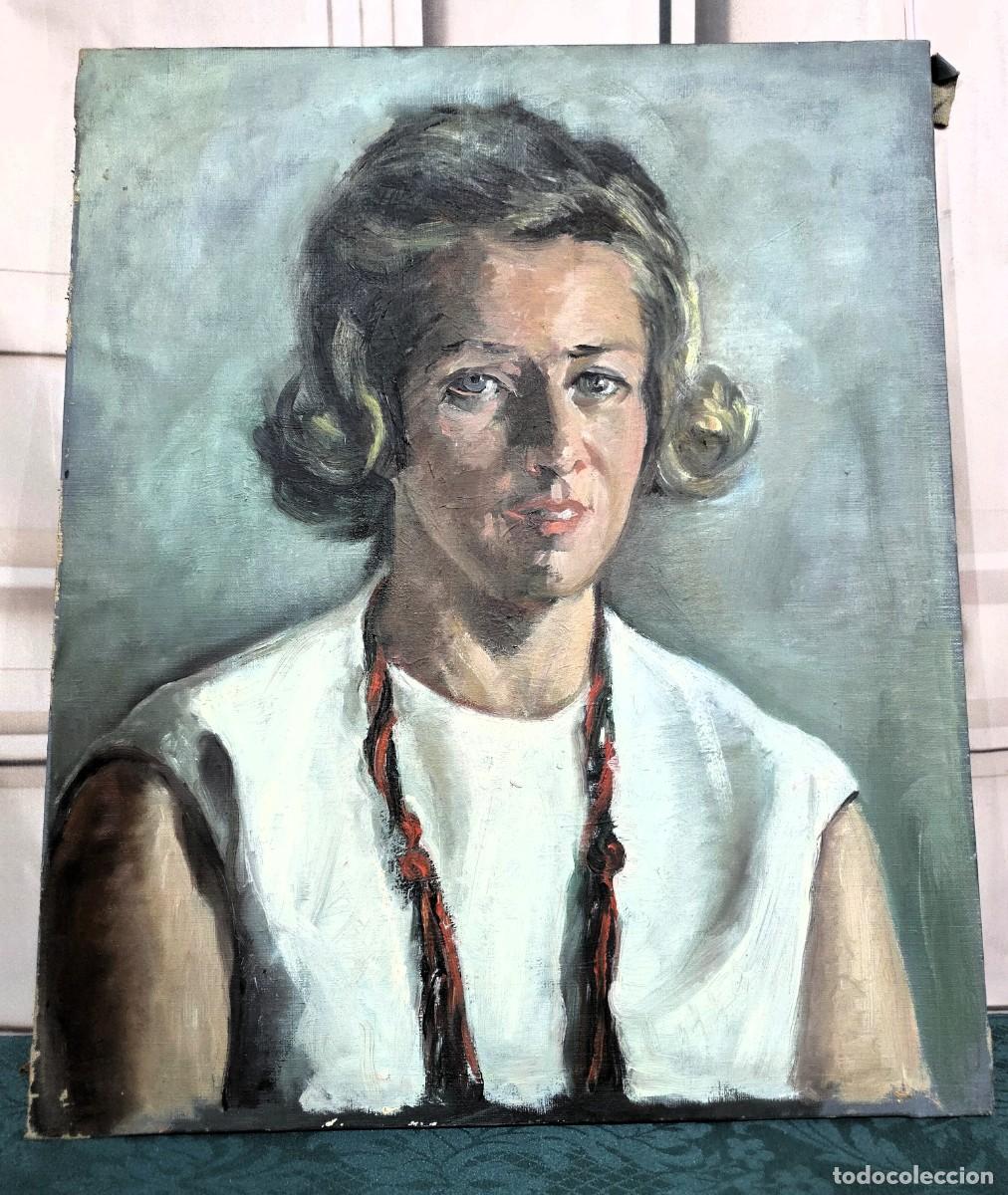 Arte: Oleo sobre lienzo, retrato de una mujer