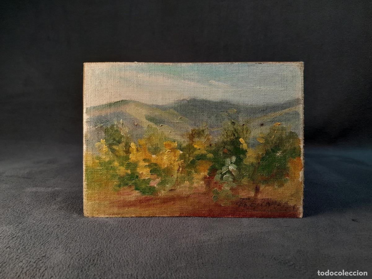 Arte: FRANCESC GARCIA ESCARR&Eacute; (1871-1954). &Oacute;LEO SOBRE LIENZO. PAISAJE. PRINCIPIOS S. XX.